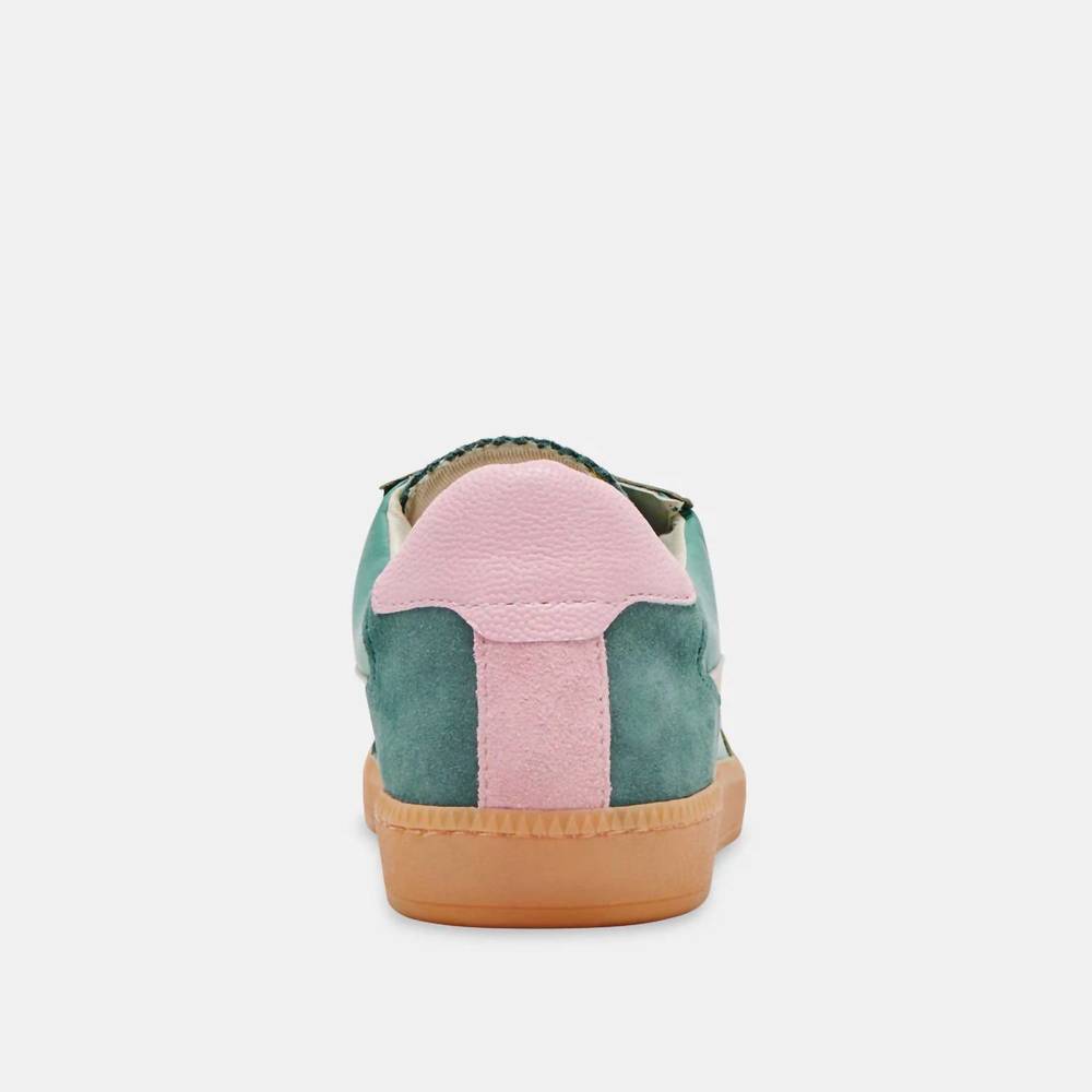 NEW DOLCE VITA women's notice sneakers in green suede - Picture 7 of 8